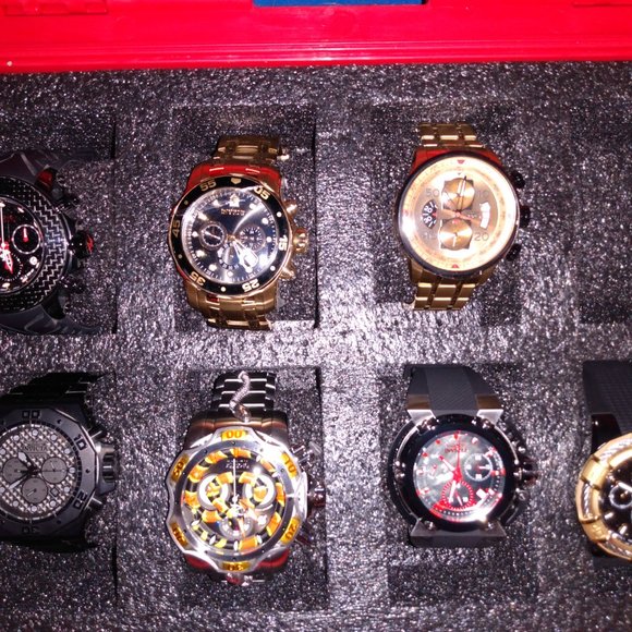 7 Invecta mens watches with case